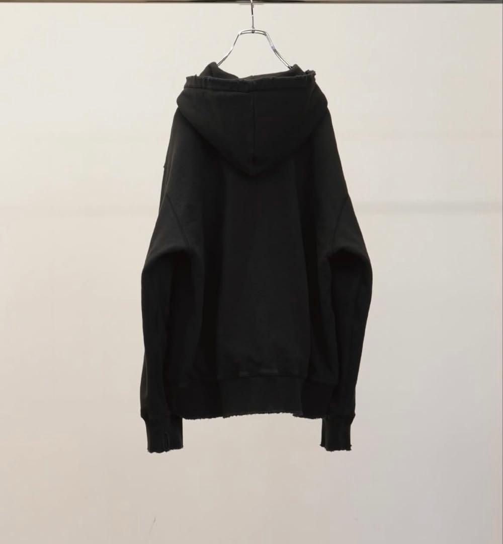 トップス ancellm zip hoodie BLACK