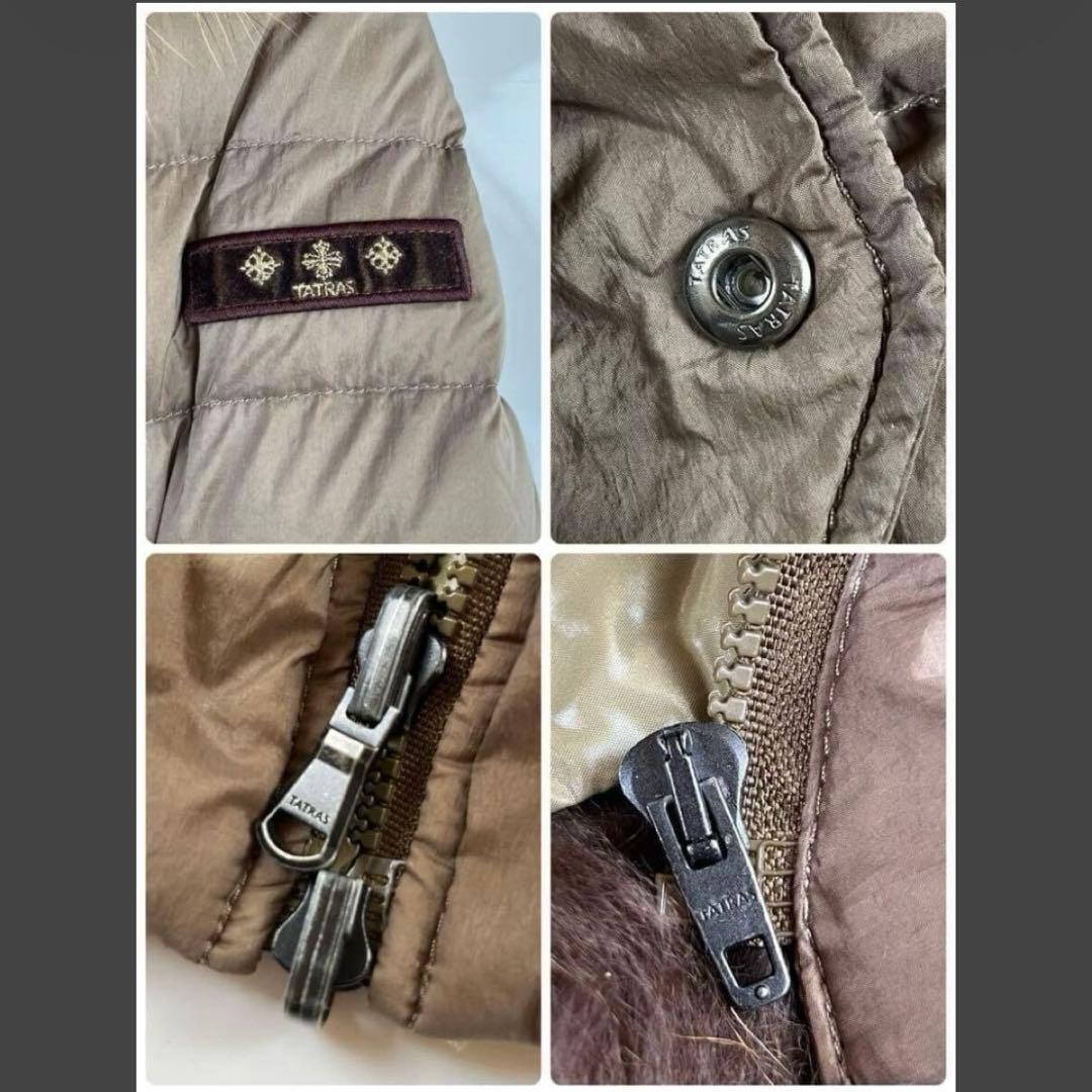 【美品】タトラス TATRAS リバーシブル ダウンジャケット カーキ ファー