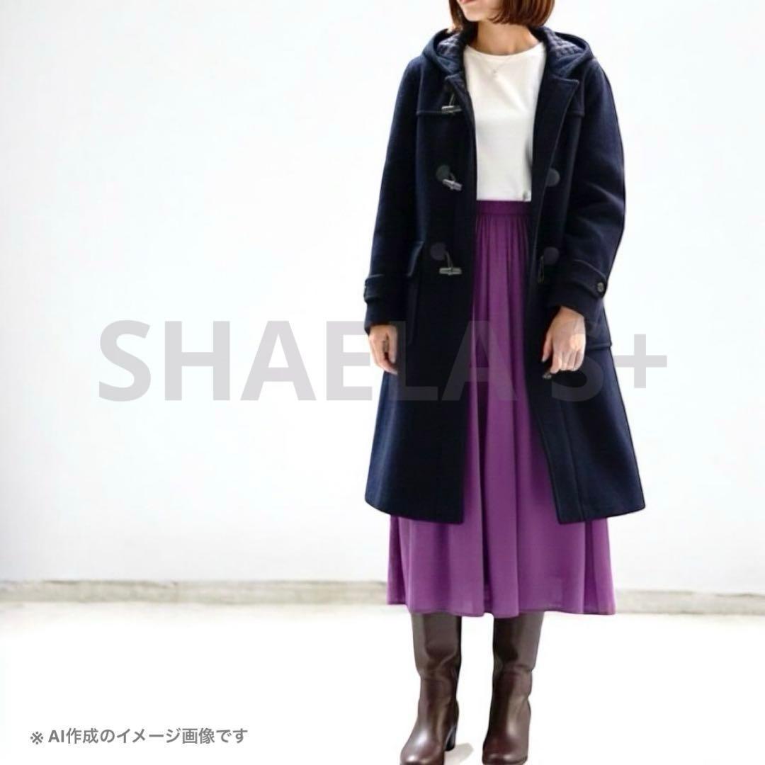 美品　バーバリーズ　ダッフルコート　ウール　ネイビー　ノバチェック　XL〜2XL