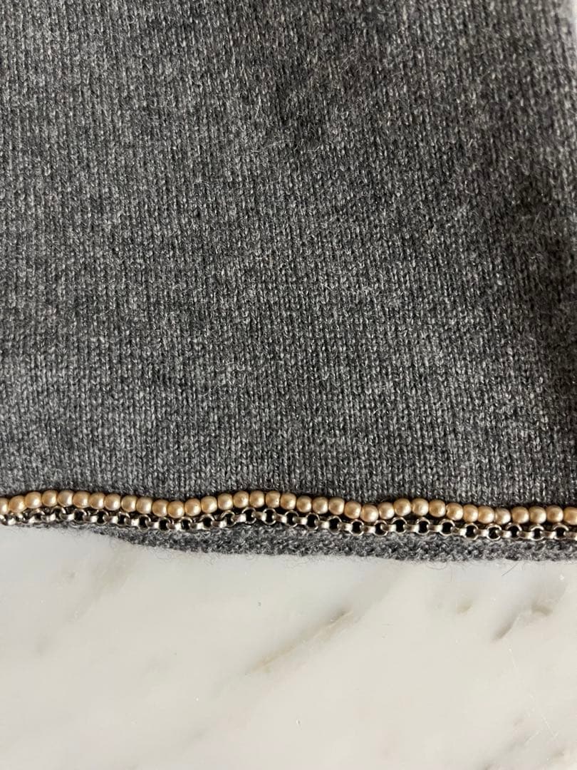 CHANEL カシミヤ シルクハイネックニット