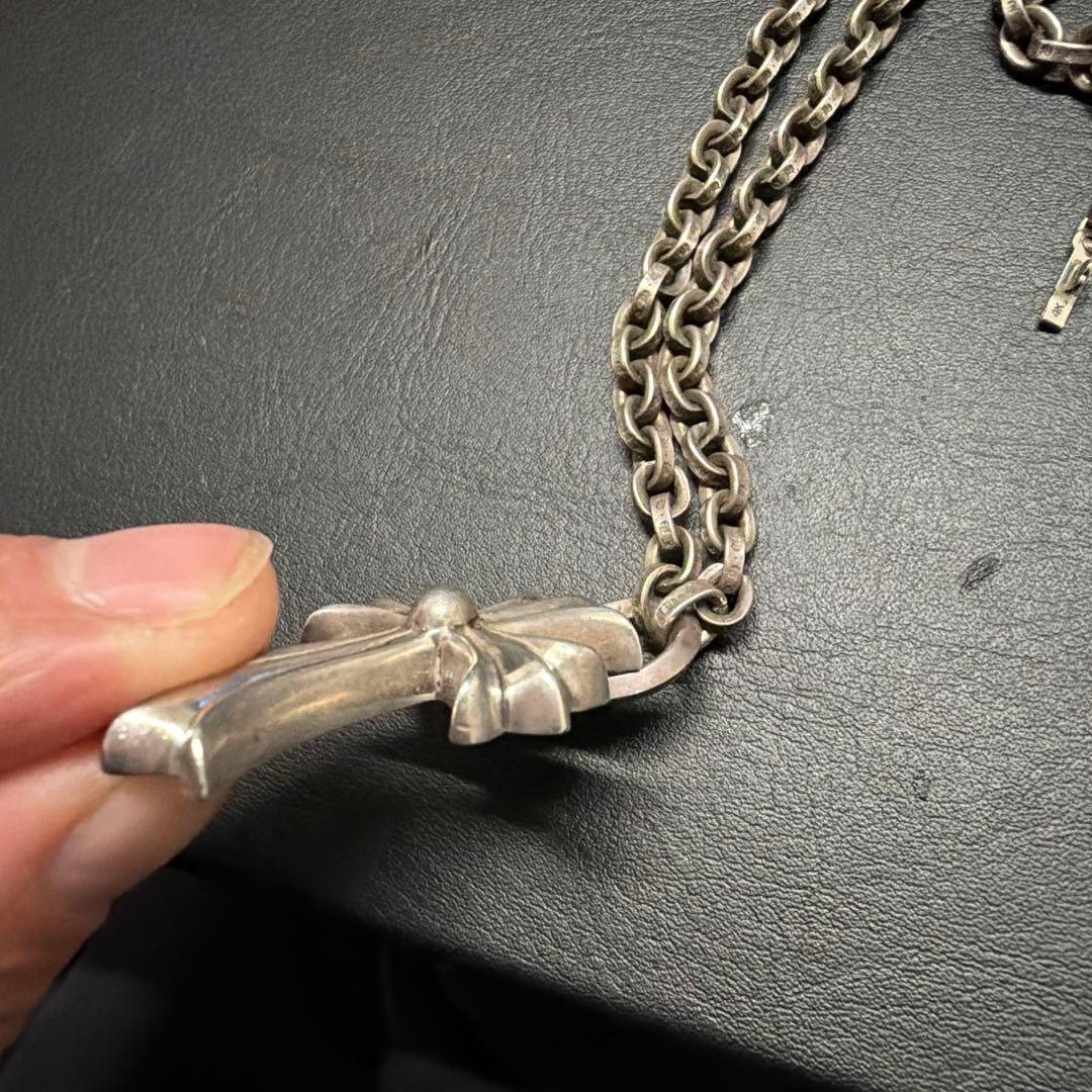 クロムハーツ ペーパーチェーンスモールCHクロス シルバーネックレス シルバー