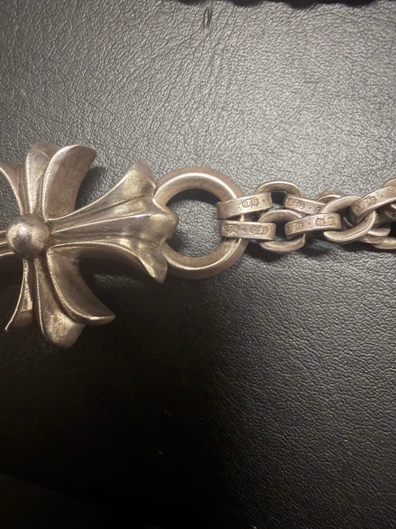 クロムハーツ ペーパーチェーンスモールCHクロス シルバーネックレス シルバー