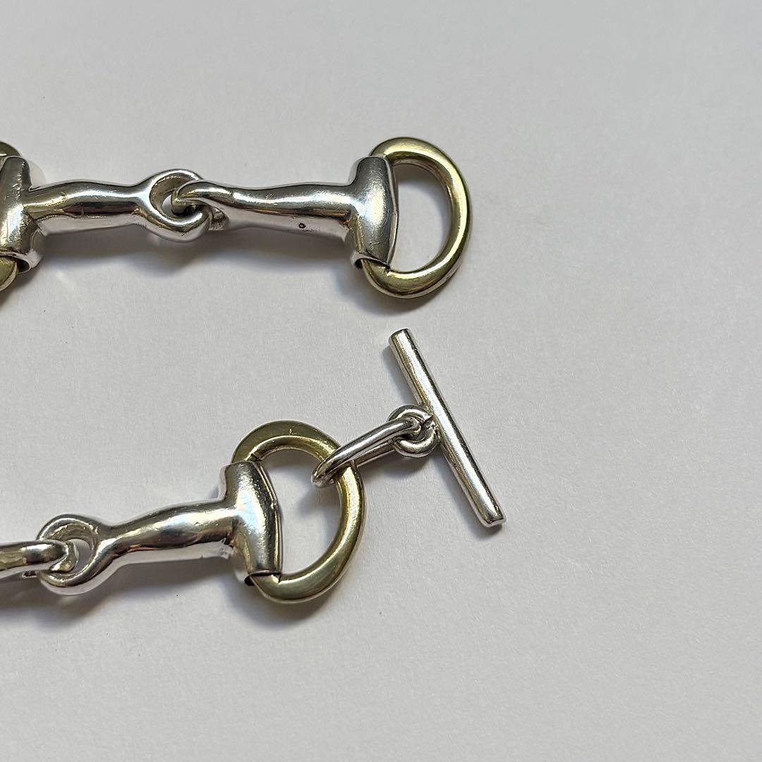 メキシコ製 VINTAGE 925＆Brass ヘビーホースビットブレスレット