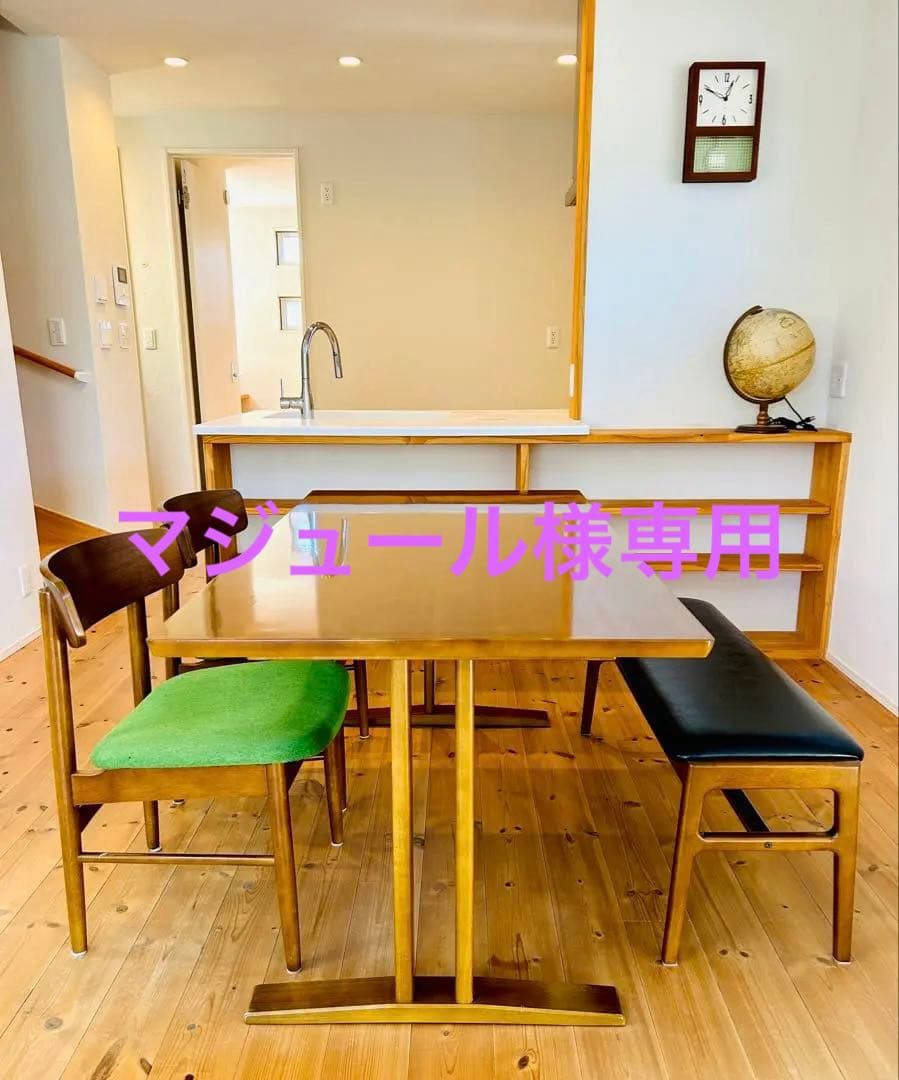 マジュール【送料込】カリモク60 Tチェア モケットグリーン 写真後