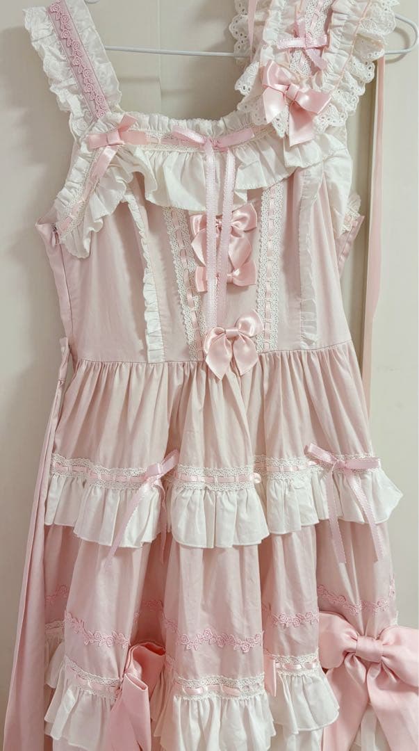 rococos closet ロリータ ジャンパースカート ヘッドドレス ピンク