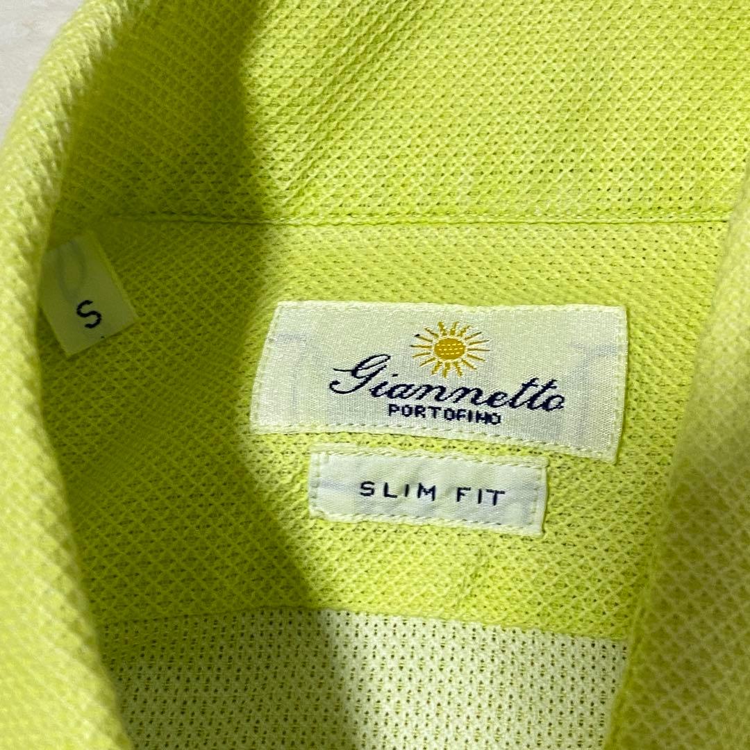 新品 giannetto(ジャンネット) スリムフィット 長袖ホリゾンタルシャツ