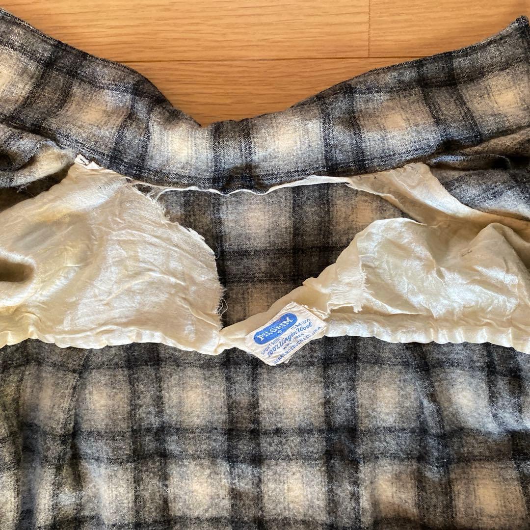 60s PILGRIM ピルグリム オンブレ シャドーチェック オープンカラー