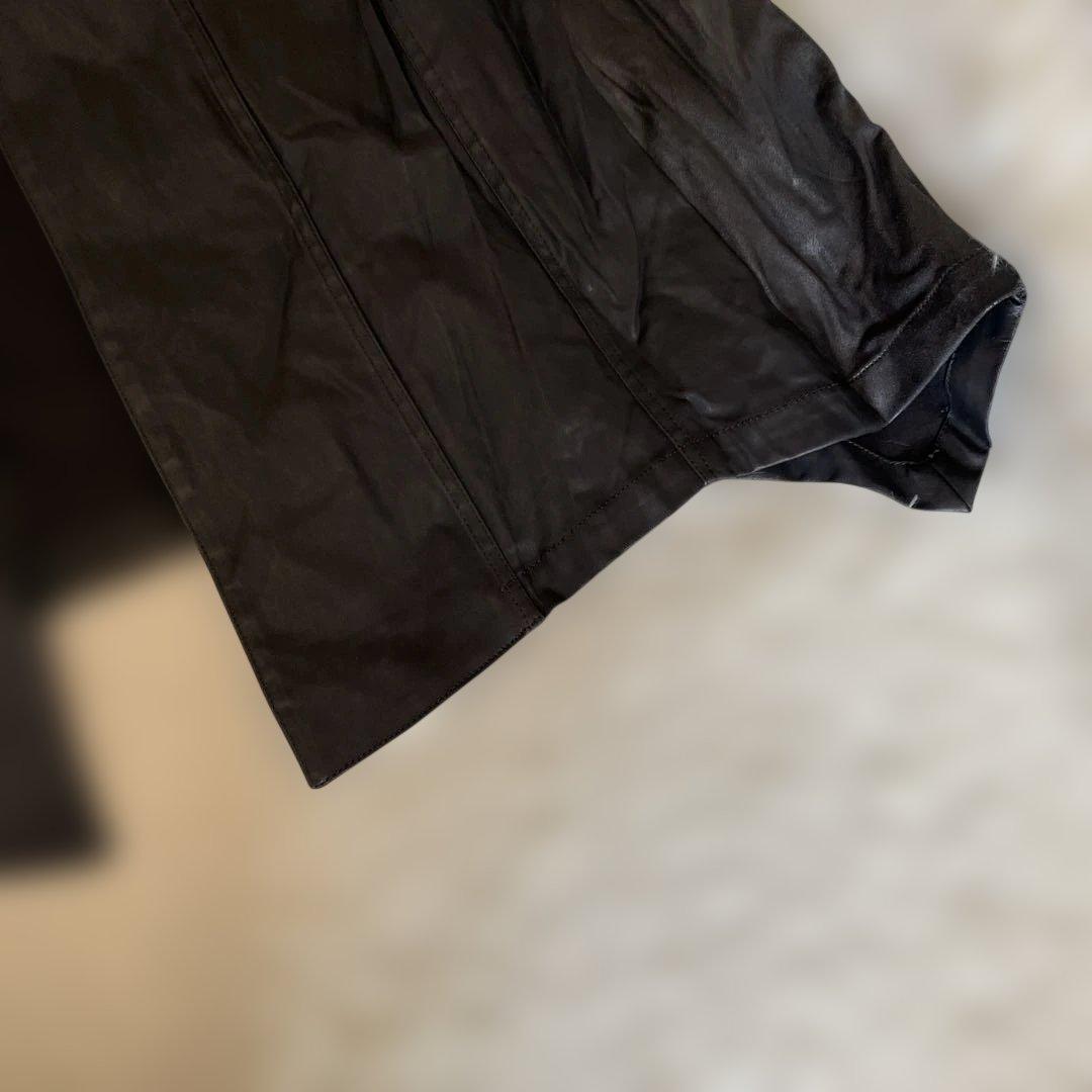 bajra レザー風ロングジレ