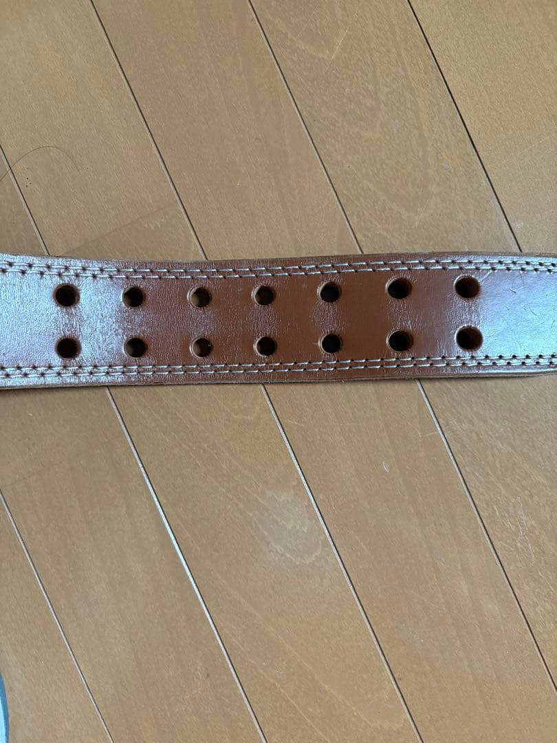 GOLD'S GYM トレーニング　パワーベルト Mサイズ　レザー