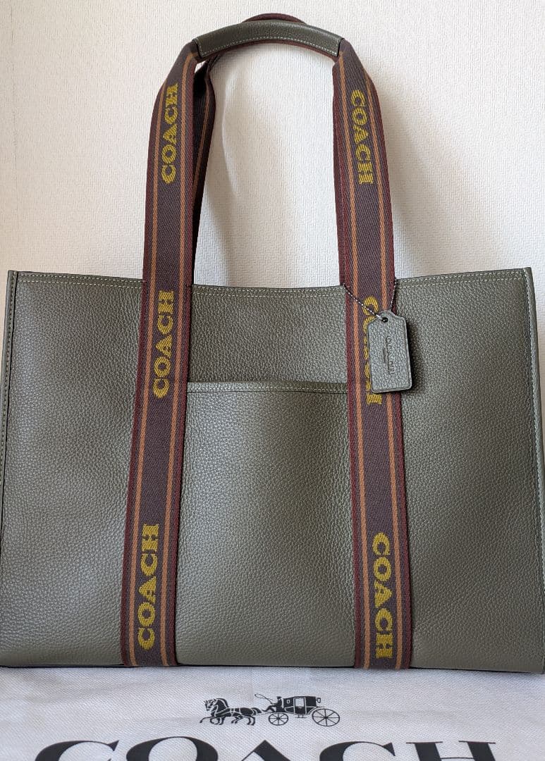 【美品】COACHスミスレザートートバッグラージサイズ
