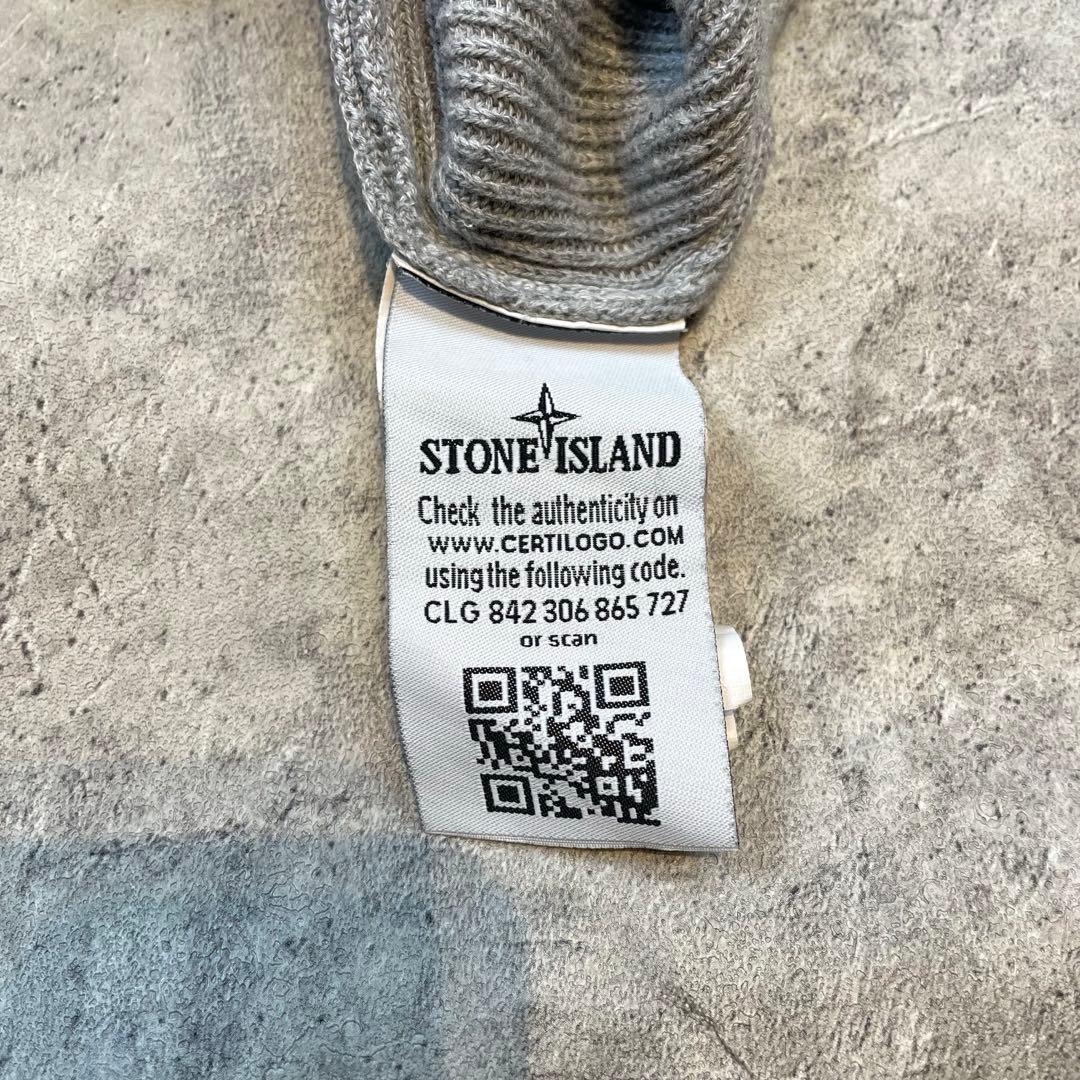 STONE ストーンアイランド グレーハーフジップ ニット セーター