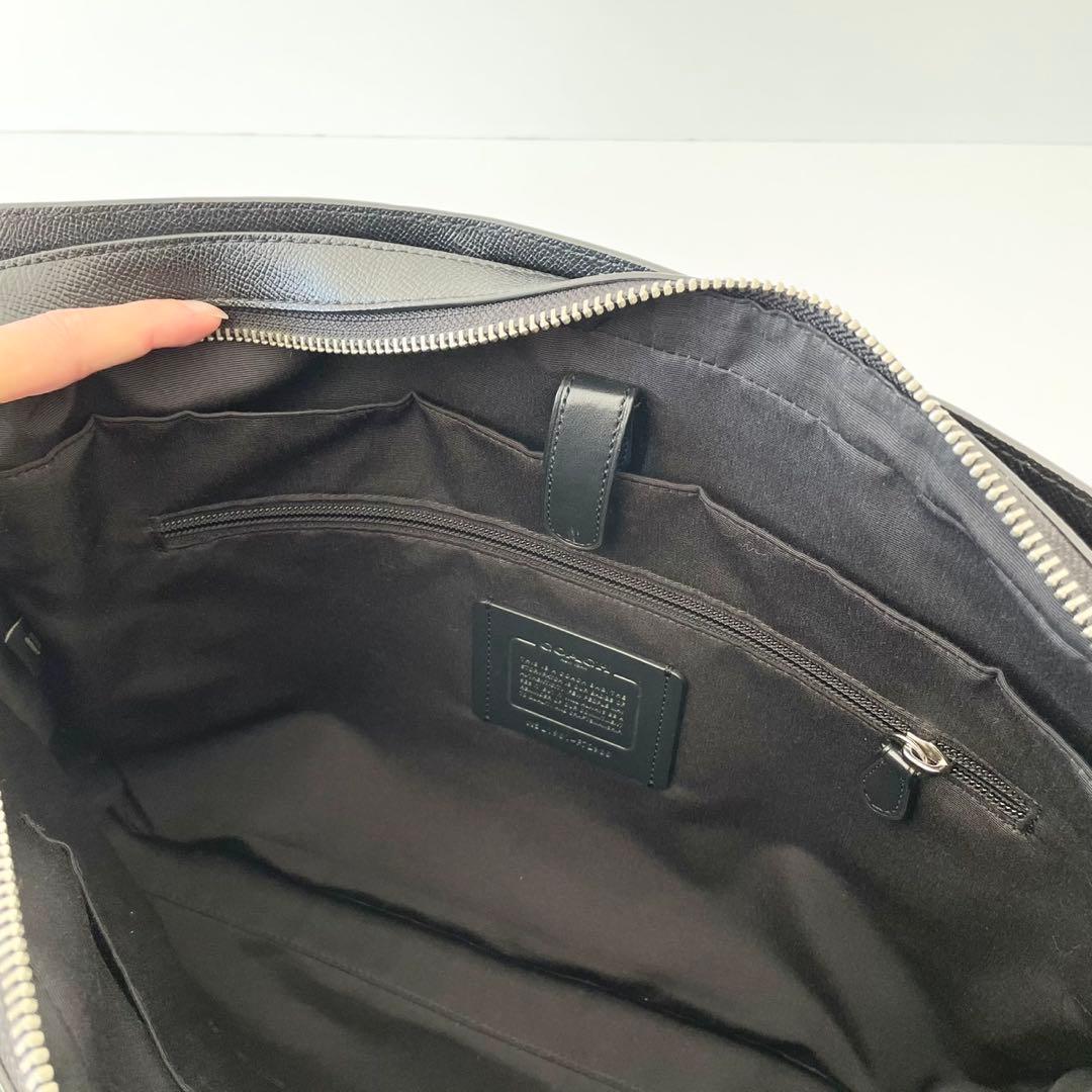 【極美品】COACH メンズ ビジネスバッグ ベケット ブリーフ ケース 黒