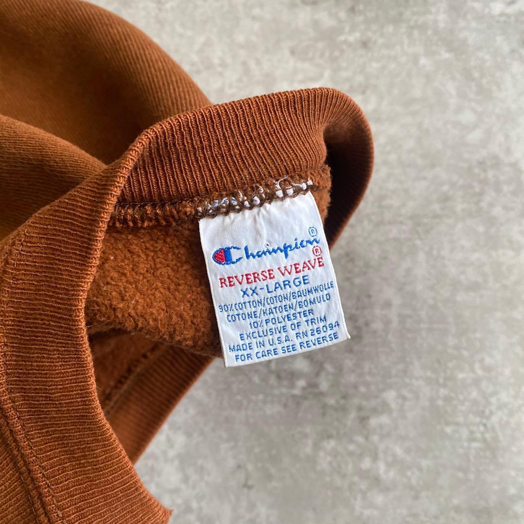 レアカラー良雰囲気90sチャンピオン目付き無地リバースウィーブUSA製XXL