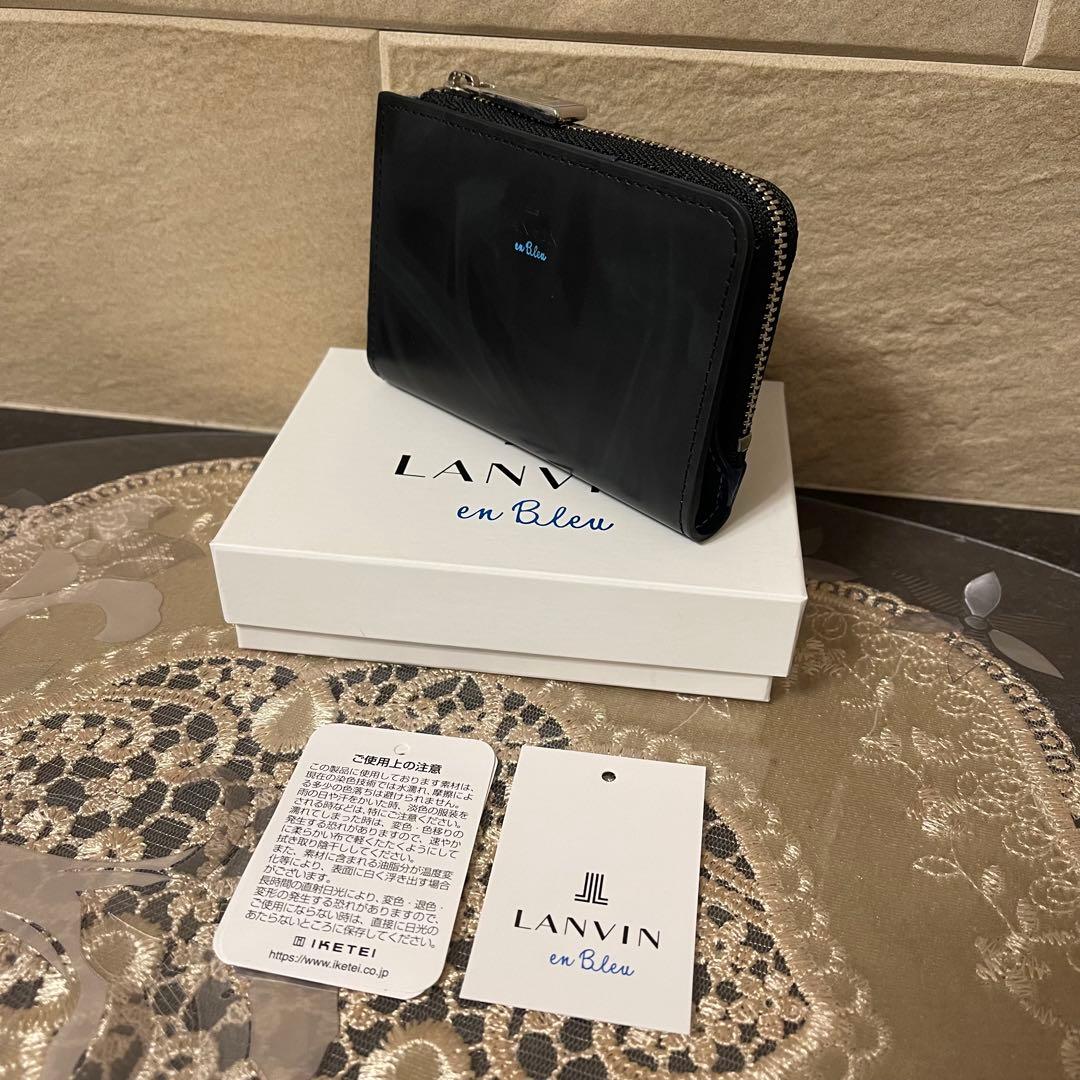 【新品】LANVIN en Bleu　ケース　黒　牛革　13,200円