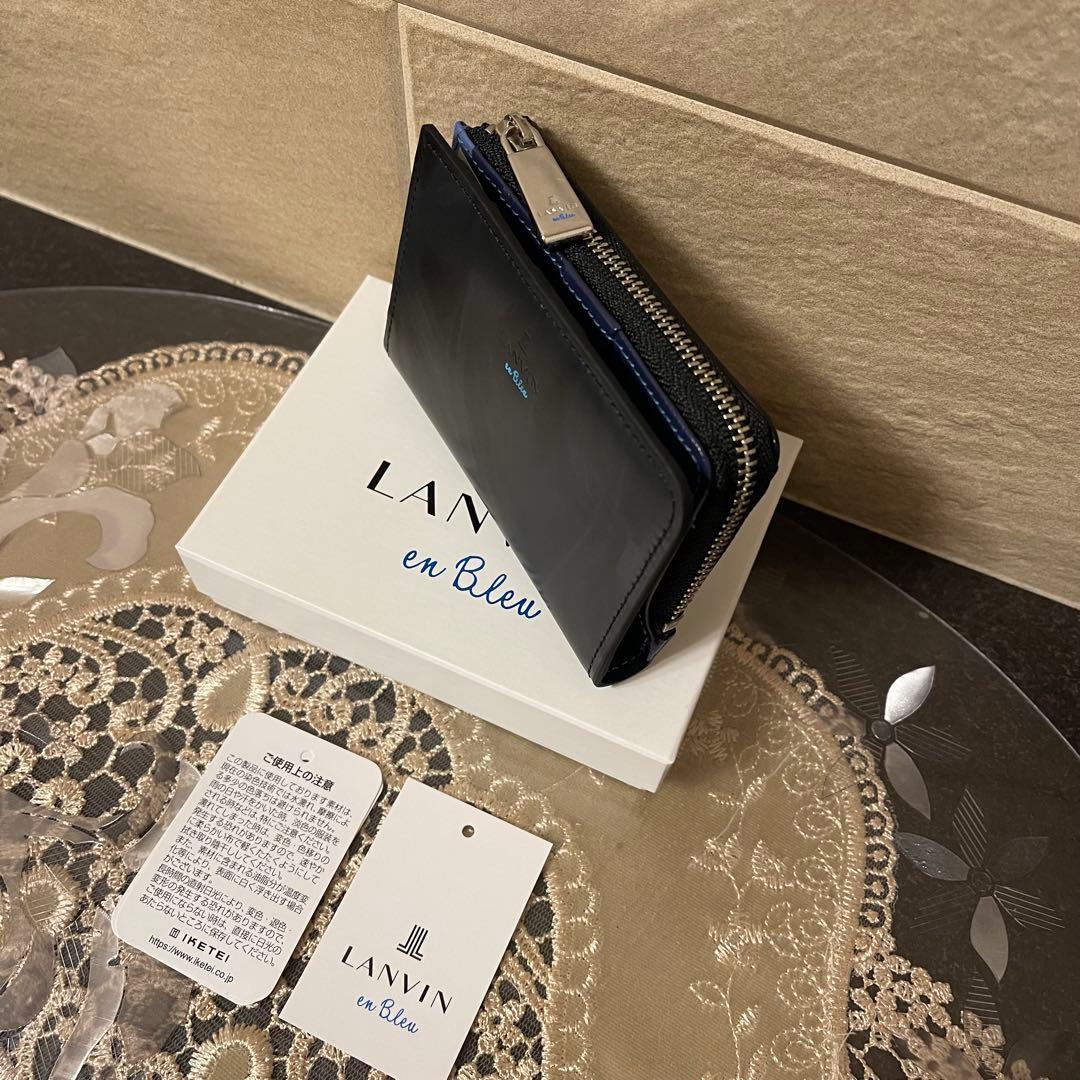 【新品】LANVIN en Bleu　ケース　黒　牛革　13,200円