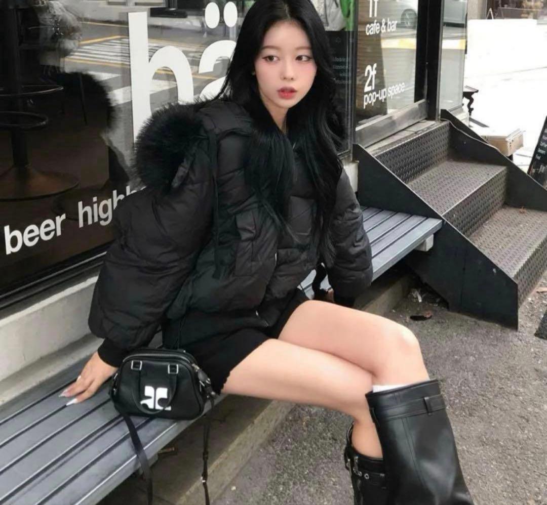 emmy ビッグカラーファータッチブルゾン ダウン