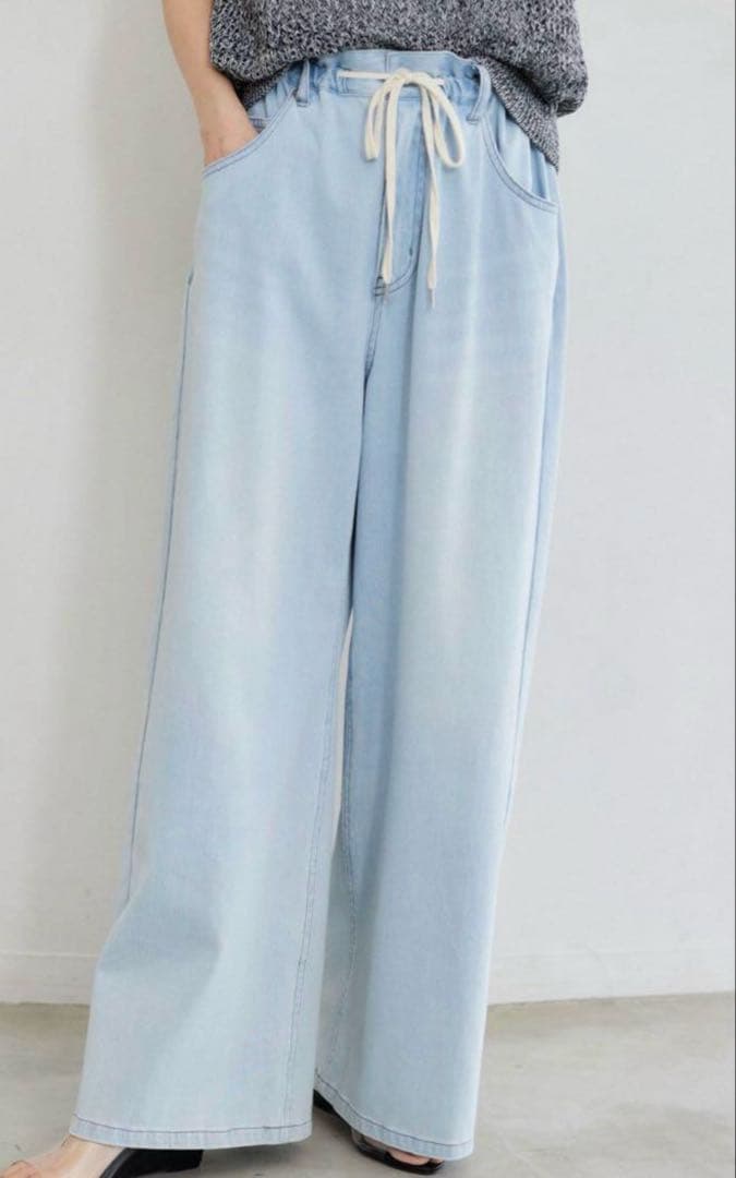 【美品】BARNYARDSTORM ドロストワイドカットデニム レディース