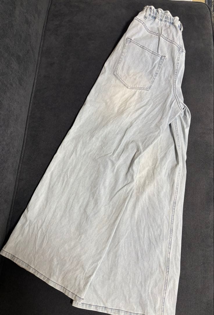 【美品】BARNYARDSTORM ドロストワイドカットデニム レディース