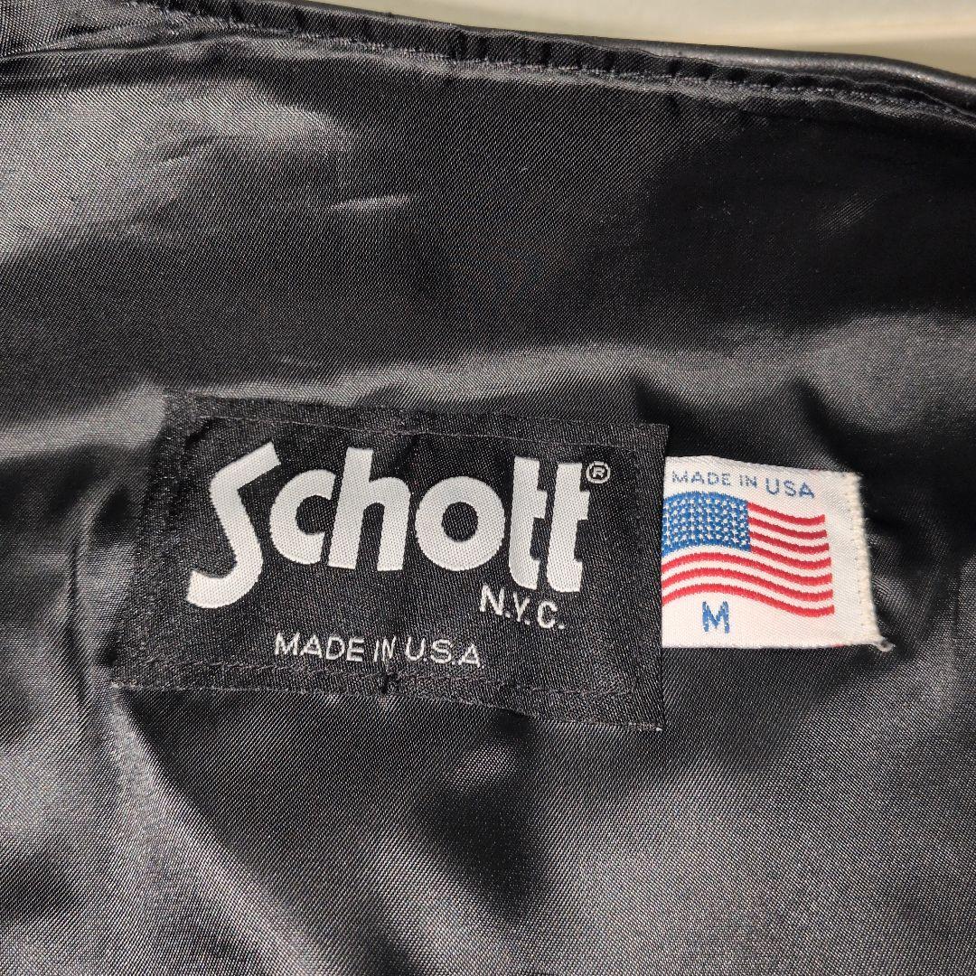 SCHOTT レザーベスト USA製 Mサイズ