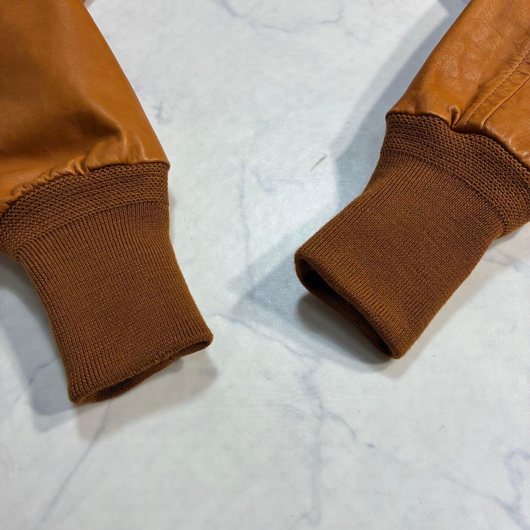 ホースレザー✨N4 A-2 G-1 ライダースジャケット 馬革 キャメル L