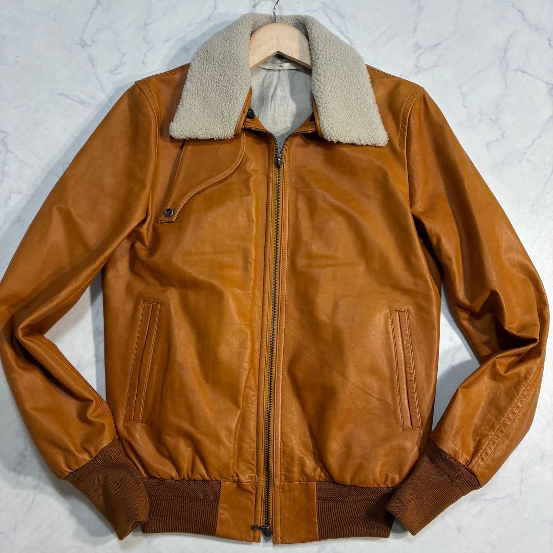 ホースレザー✨N4 A-2 G-1 ライダースジャケット 馬革 キャメル L