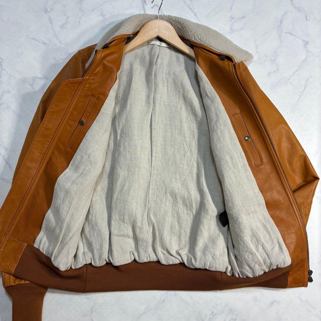 ホースレザー✨N4 A-2 G-1 ライダースジャケット 馬革 キャメル L