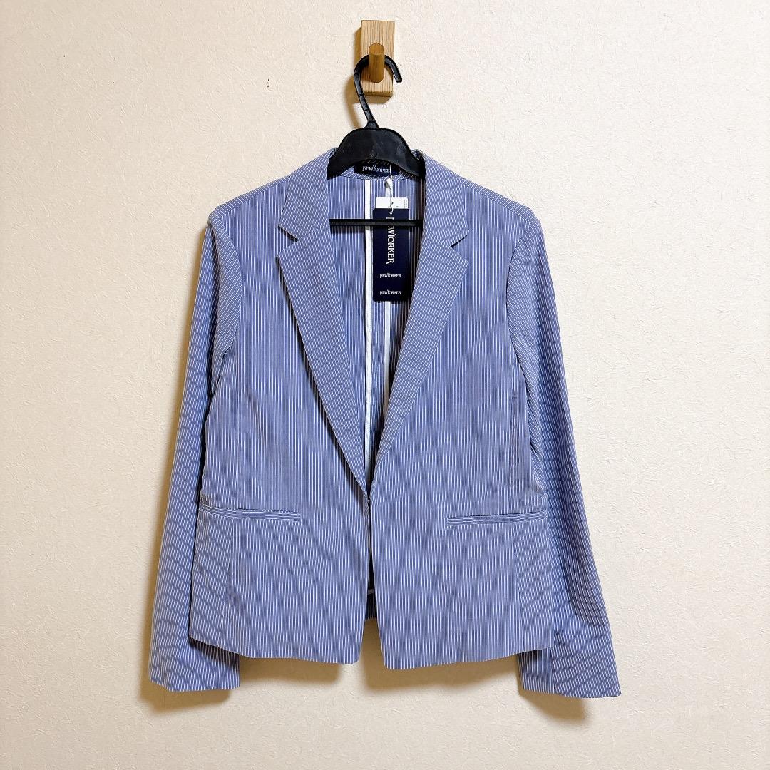 新品 NEWYORKER セットアップ ジャケット パンツ クールマックス 夏用