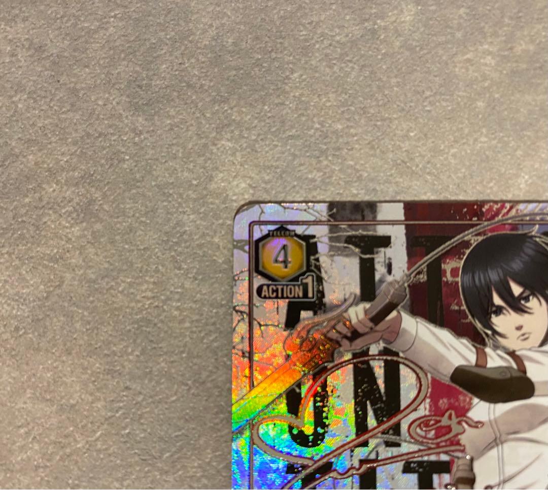 ユニオンアリーナ　進撃の巨人Vol.2 ミカサ　SR★★★ パラレル　サイン入り