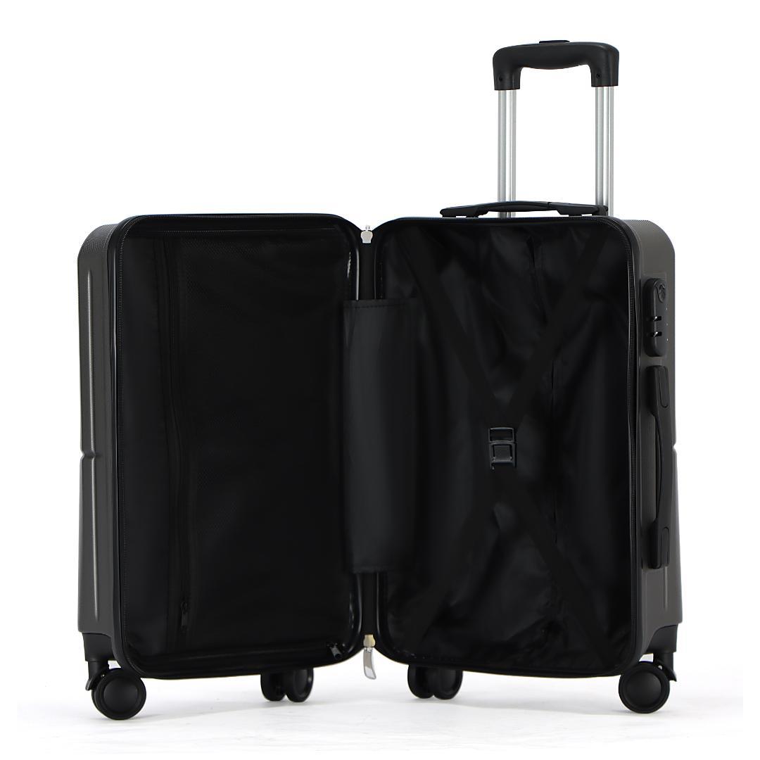 格安スーツケース・キャリーケース 3点セット　Sサイズ機内持ち込み　グレー色