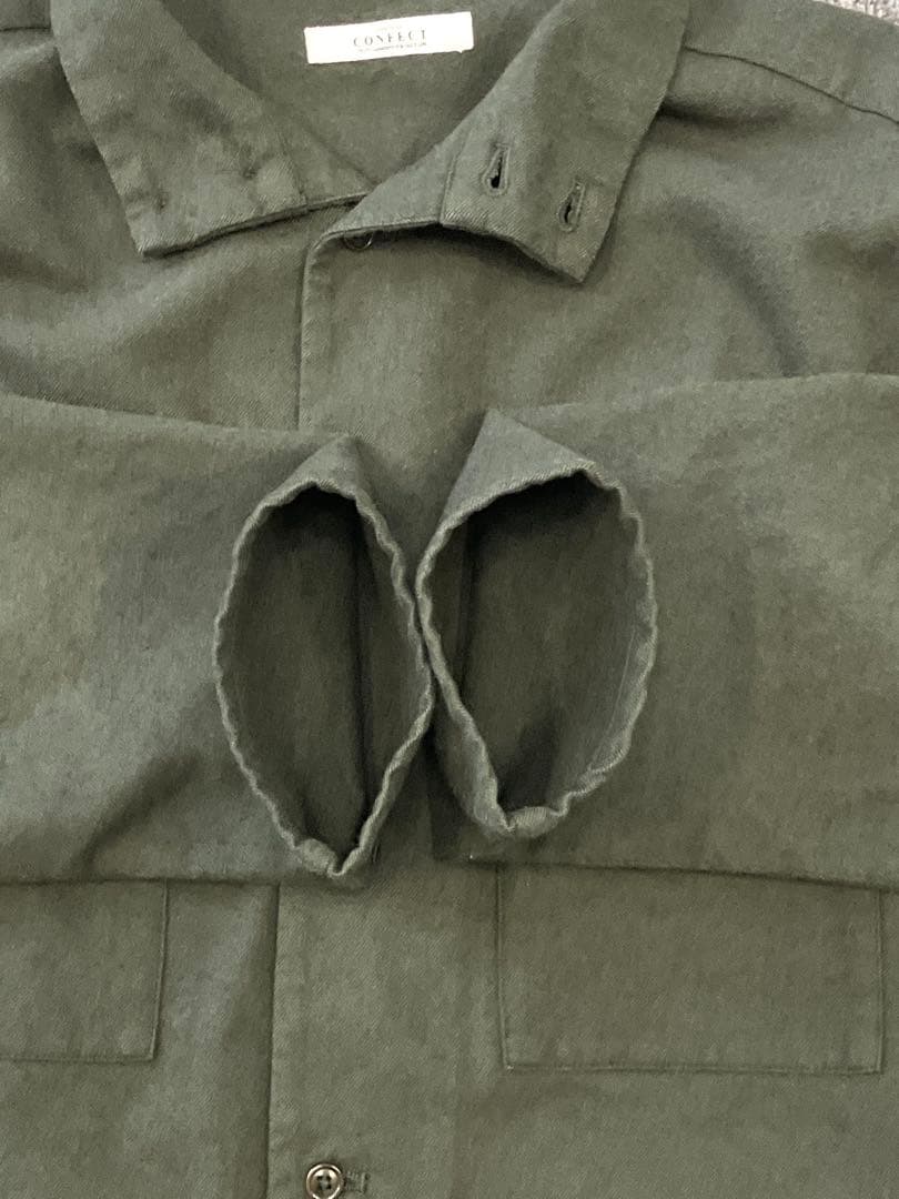 コンフェクト CONFECT コットン　ウール　ハイネック　長袖シャツ　コモリ
