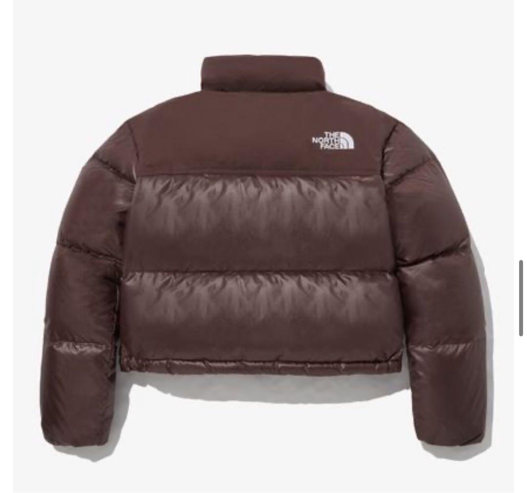 THE NORTH FACE ココアブラウン ダウンジャケットヌプシ ショート丈