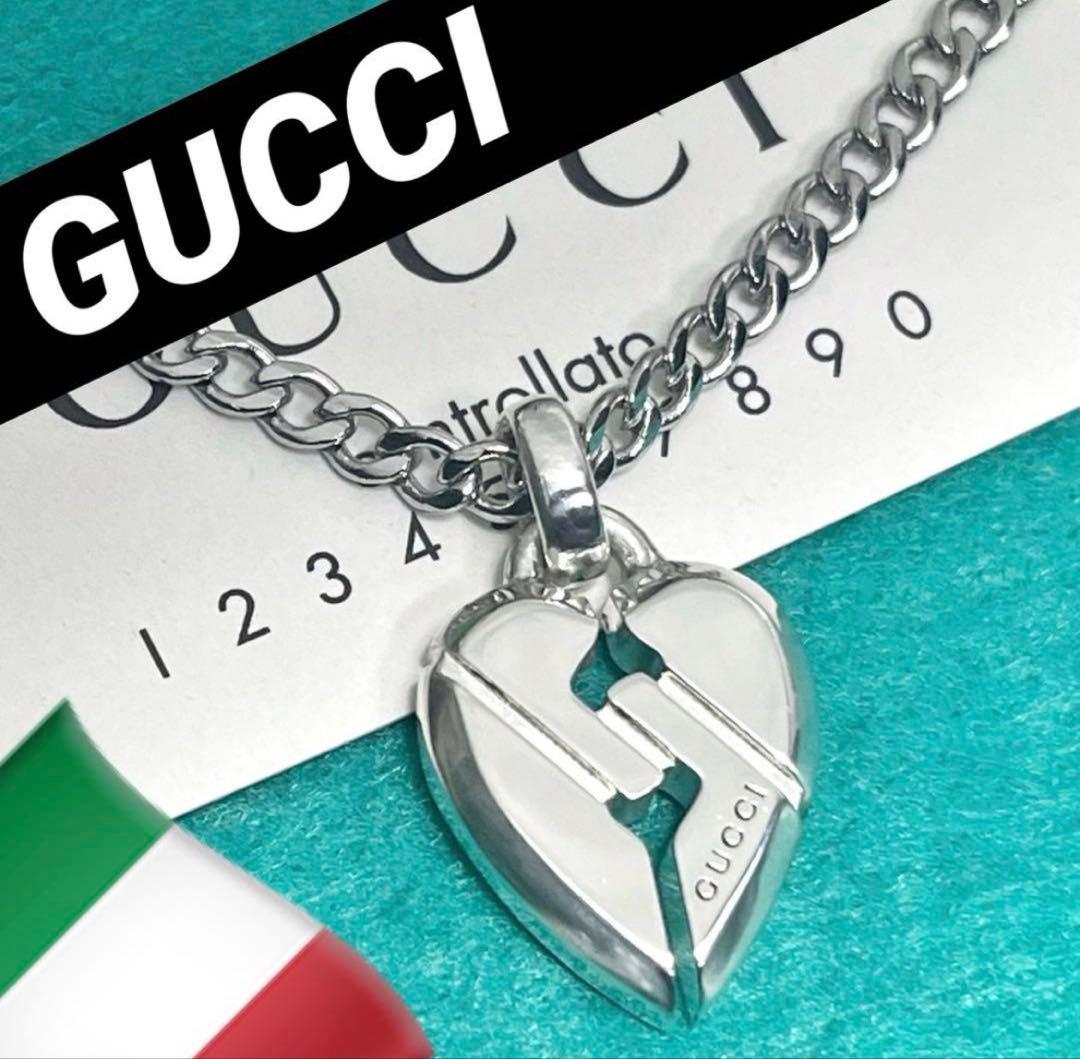 美品　GUCCI ハートノットペンダント