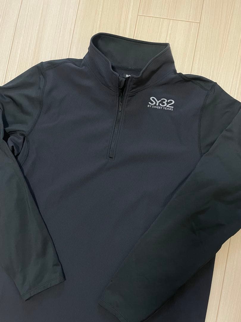 【美品】SY32 ゴルフウェア ハーフジップシャツ 裏面微起毛 Lサイズ