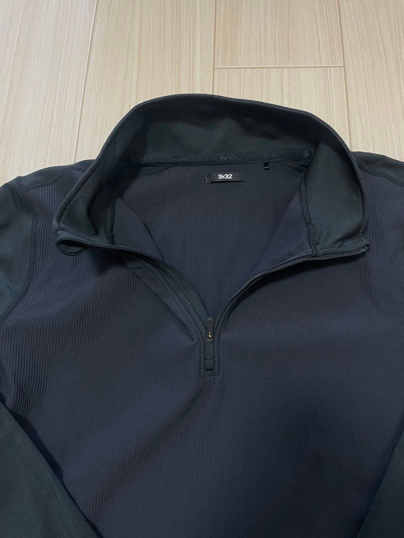 【美品】SY32 ゴルフウェア ハーフジップシャツ 裏面微起毛 Lサイズ