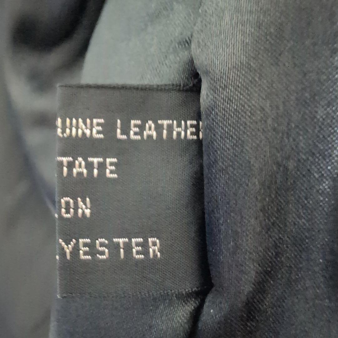 大きいサイズ58　レザージャケット　レザーブルゾン　y2k　本革　ブラック