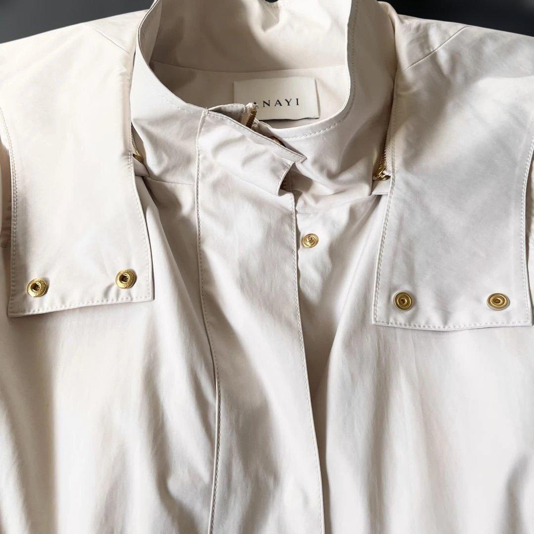 未使用級 アナイ ブライトツイルライナー付モッズコート オフ白 2024✨ 38
