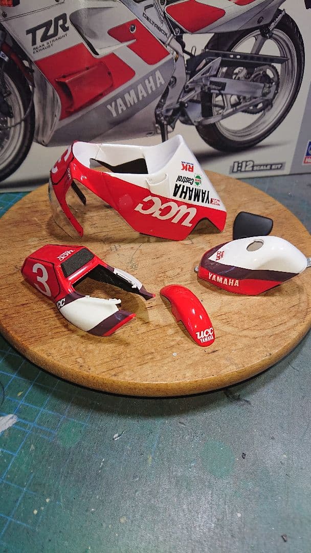 ヤマハ TZR3MA(改)88\"TZ250M本間利彦仕様 完成品 ハセガワタミヤ