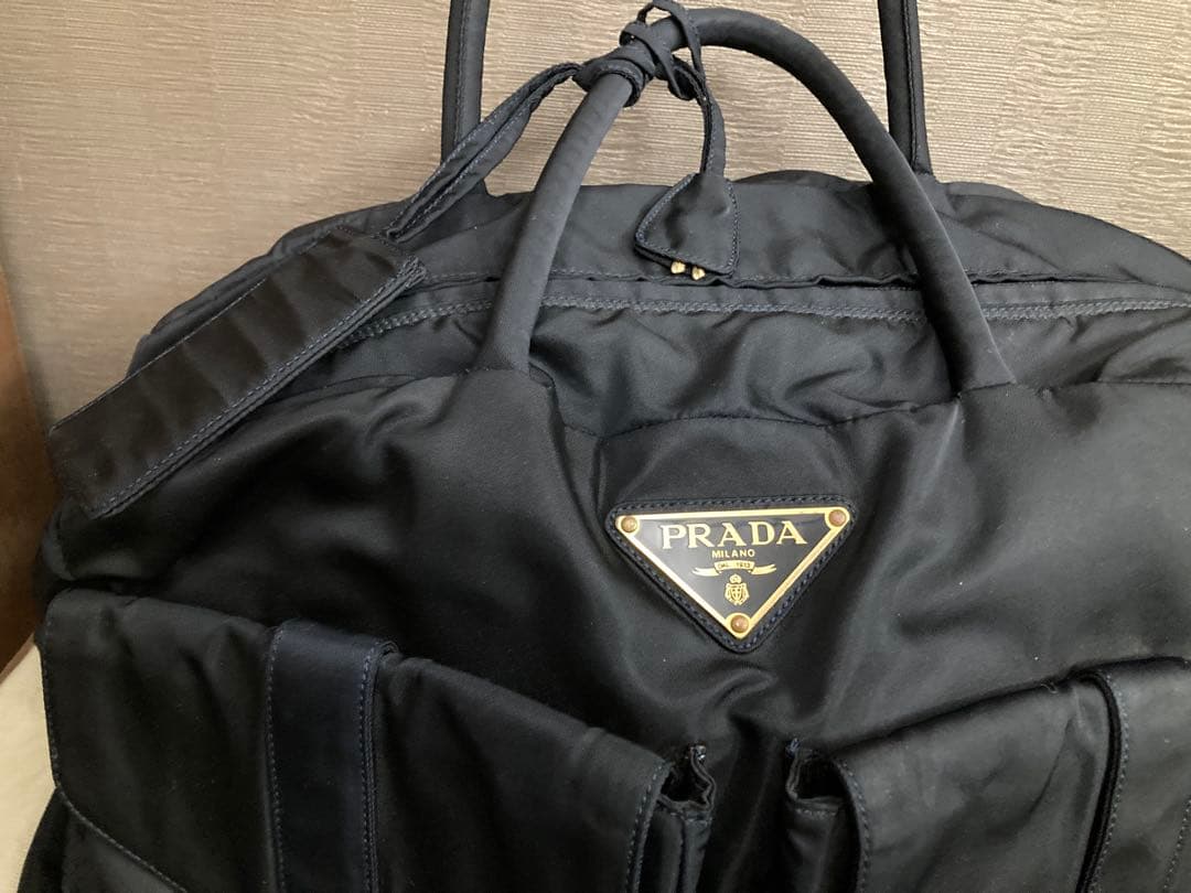 最終お値下げ　PRADA ブラック ボストンバッグ