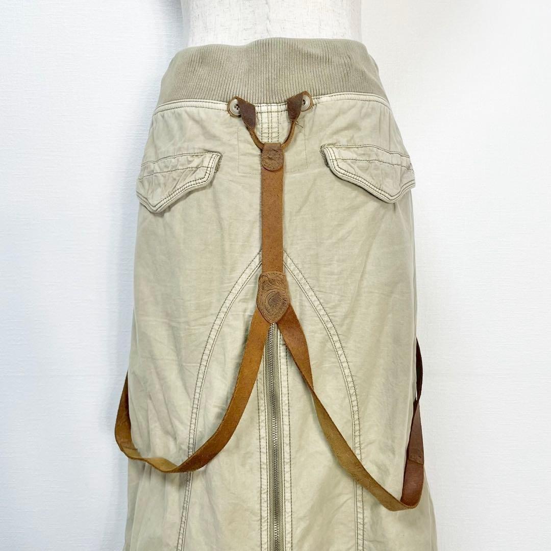 y2k❤️ 00s goa マルチジップ ギミック カーゴ スカート