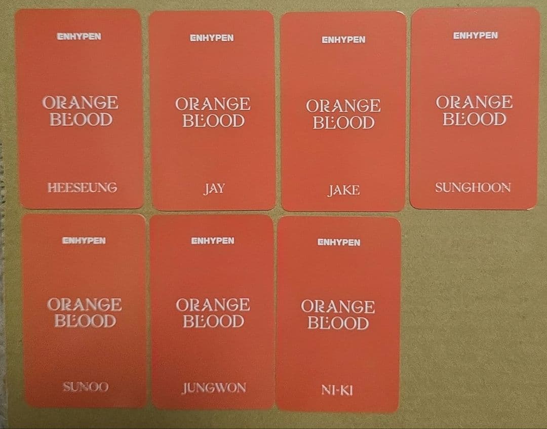 ENHYPEN ORANGE BLOOD エンコネナイト　トレカ
