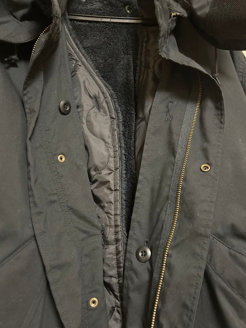 新品バックナンバーマルチウェイモッズコートインナー付き黒M定価15,800