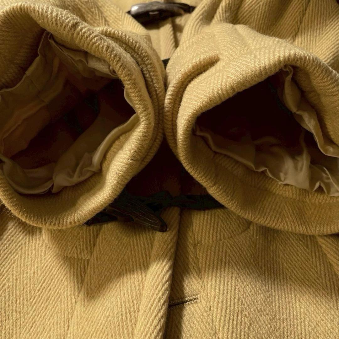 【くろねこ】INED　ダッフルコート ヘリンボーン 日本製 イエロー