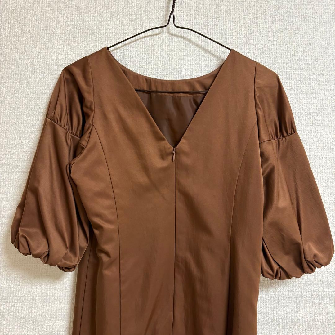 anuans　オケージョン　バルーンスリーブストレートワンピース ワンピース