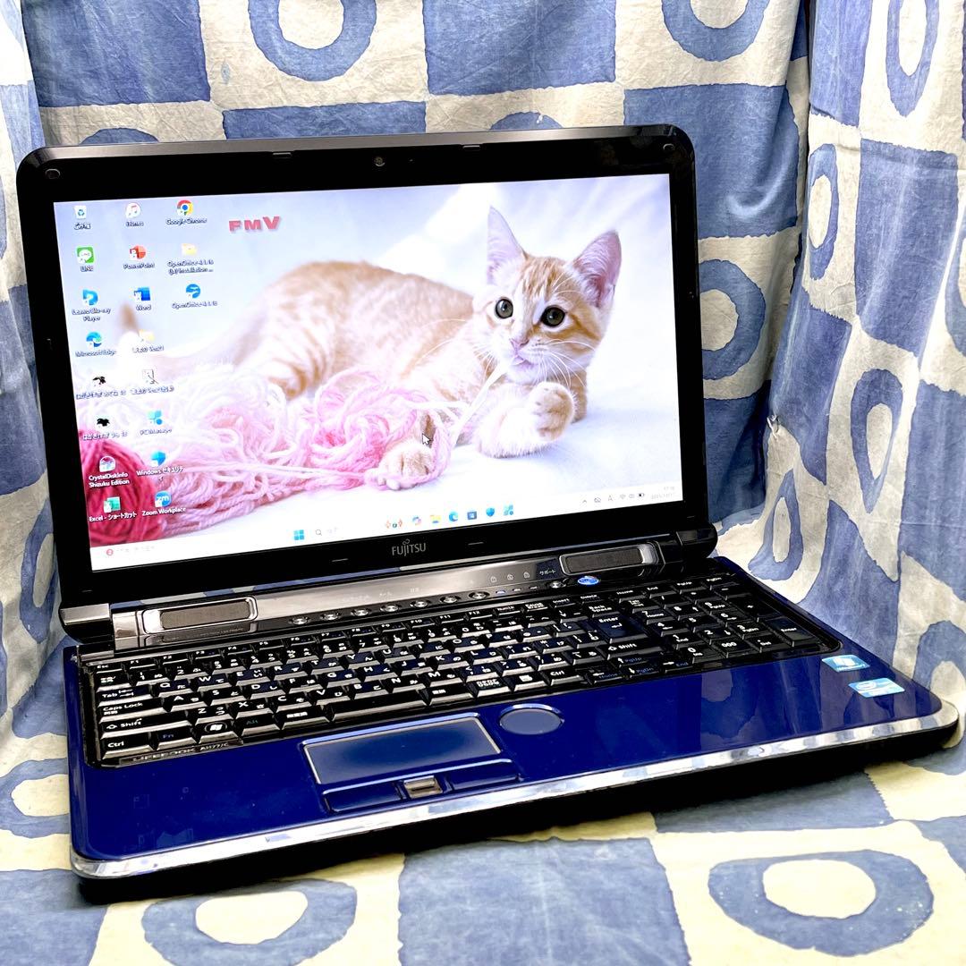 爆速SSD480G☆i7☆大人気ブルーノートPC♪ブルーレイ&カメラ！Win11
