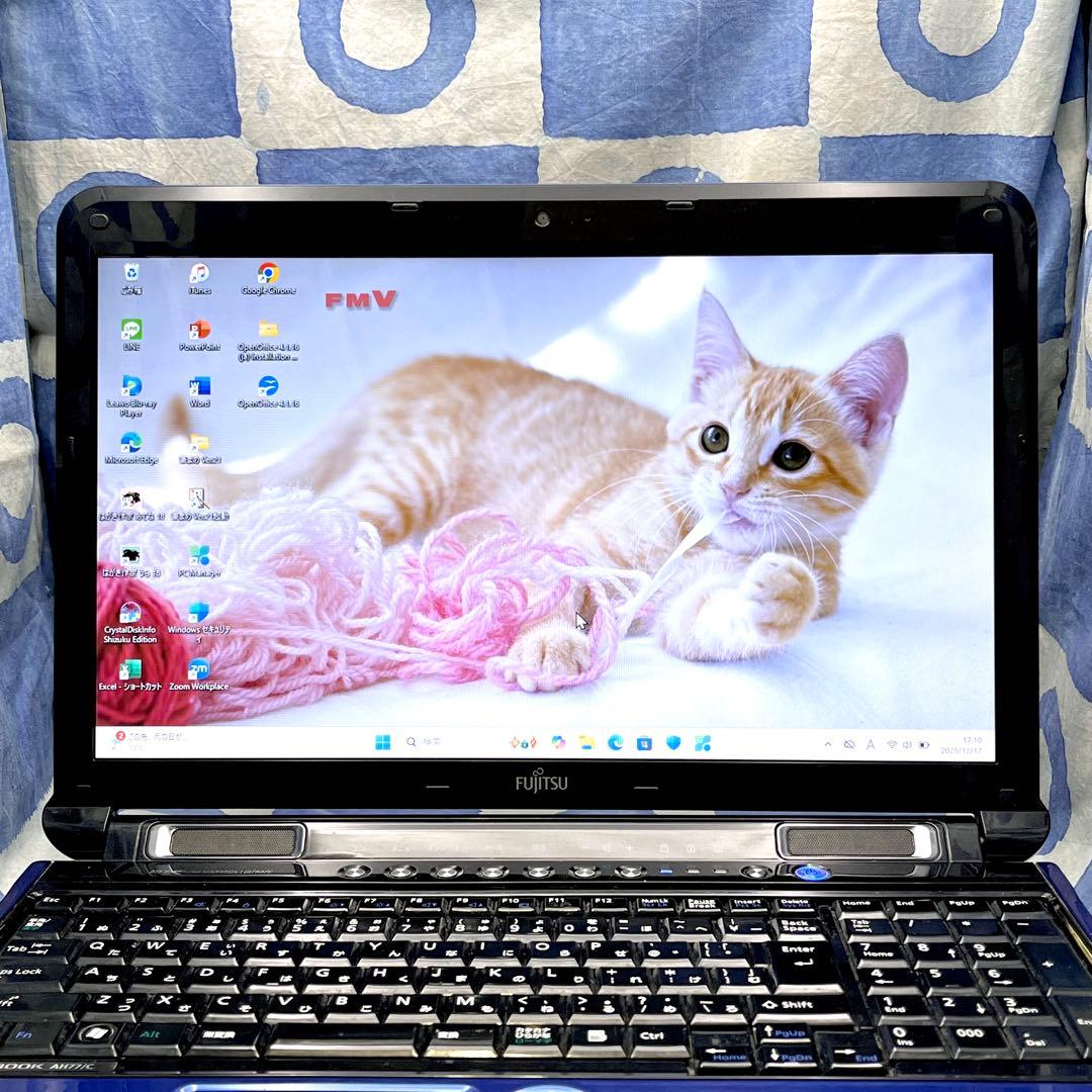 爆速SSD480G☆i7☆大人気ブルーノートPC♪ブルーレイ&カメラ！Win11