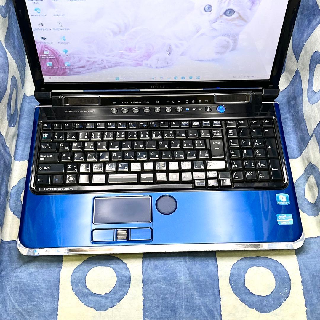 爆速SSD480G☆i7☆大人気ブルーノートPC♪ブルーレイ&カメラ！Win11