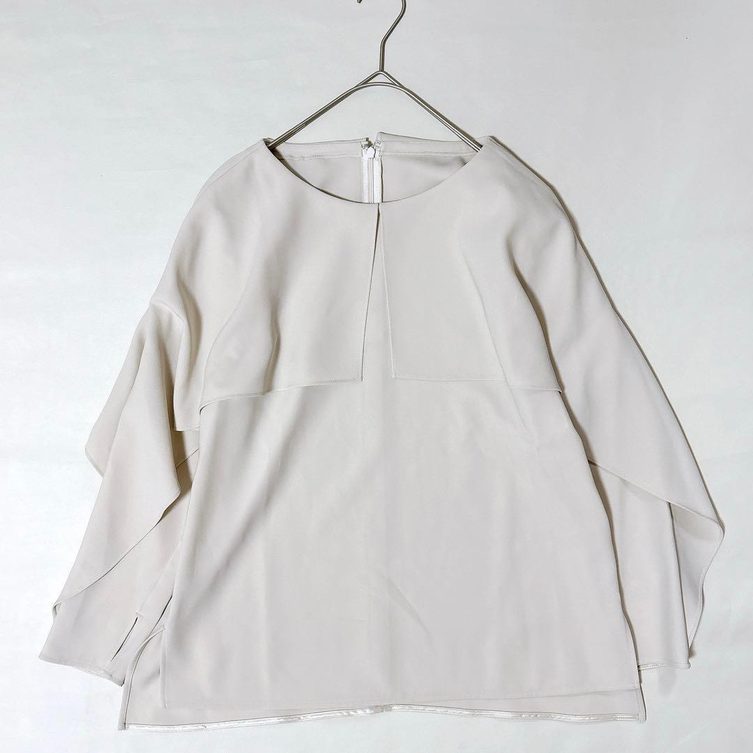 メグルー様　美品◎ANAYI アナイ ストレッチクロスケープ 長袖ブラウス 38