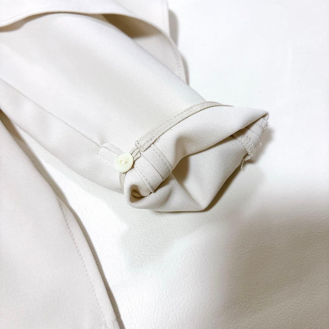 メグルー様　美品◎ANAYI アナイ ストレッチクロスケープ 長袖ブラウス 38