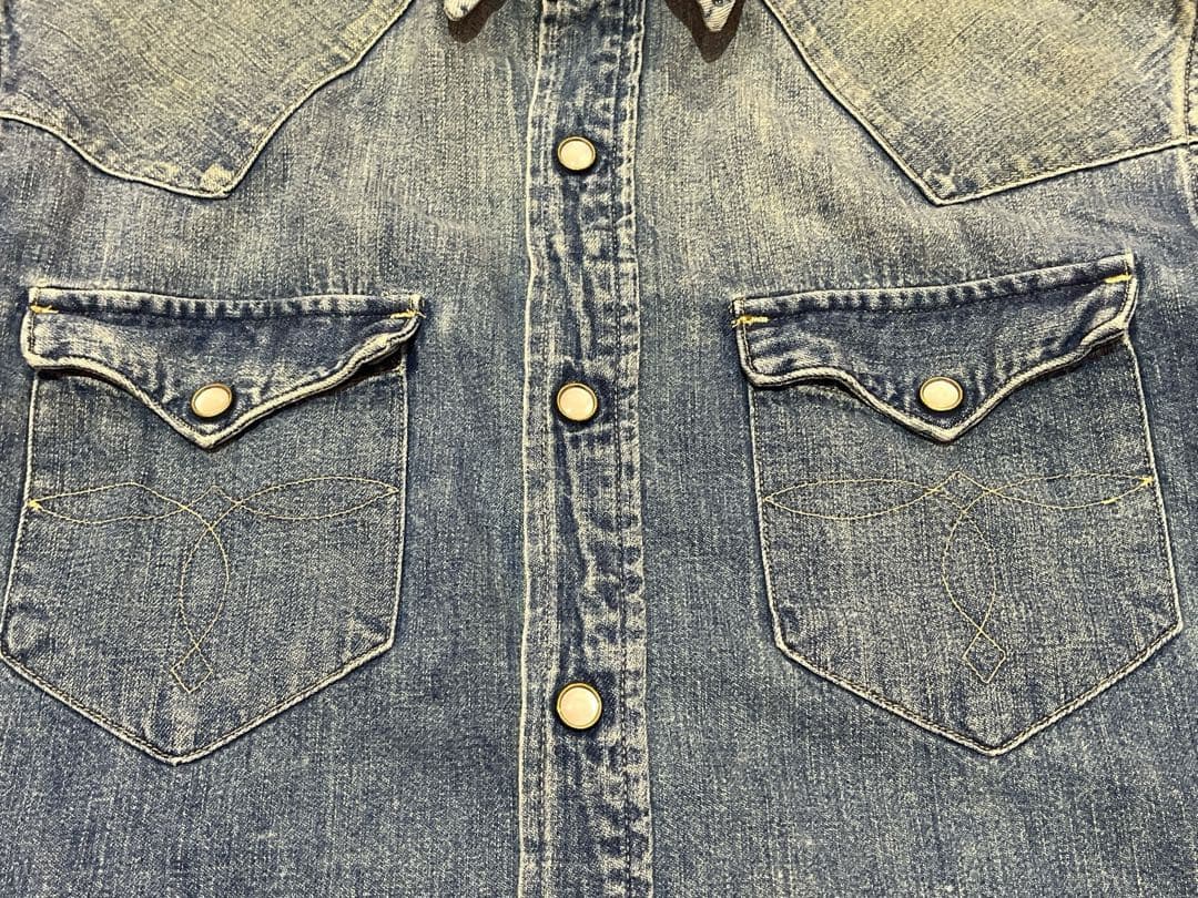 ダブルアールエル　インディゴ　ウエスタンデニムシャツ　M RRL ラルフローレン