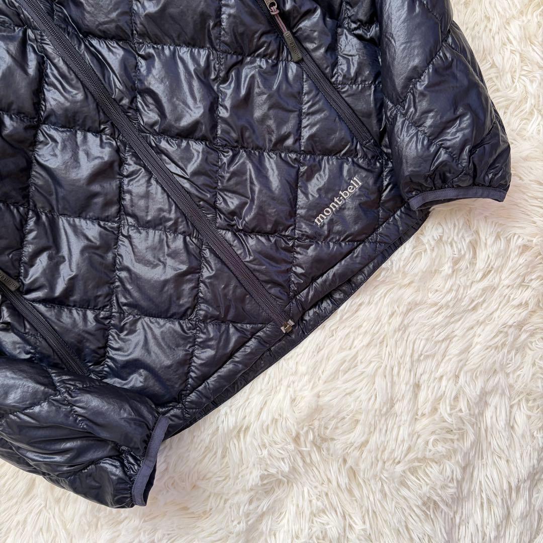 【美品】モンベル U.L. ダウンジャケット　レディース M ネイビー 収納袋付